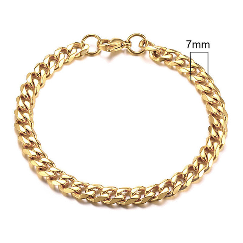 Men's golden Cuban chain