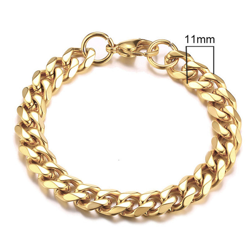 Men's golden Cuban chain