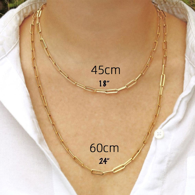 Clip Thick Chain Necklace Unisex Necklace Clavicle Chain